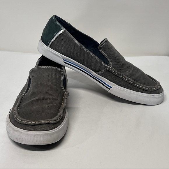 ORIGINAL PENGUIN Gray canvas ERNIE slip on sneaker size 9.5 - Picture 2 of 7
